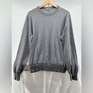 Canali fine knit cotton gray sweater
